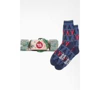 Sock Talk Men's Lobster Fair Isle Bamboo Socks Christmas Cracker Gift Tree Decoration | Size: 7-11 Sock Talk Multicolor 7-11