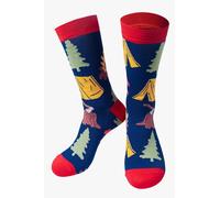 Sock Talk Men's Mens Bamboo Socks Camping Novelty Socks Hiking Walking Navy Blue | Size: 7-11 Sock Talk Blue 7-11