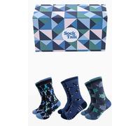 Sock Talk Men's Ocean Sealife Bamboo Socks Gift Set in Navy | Size: 7-11 Sock Talk Navy 7-11