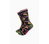 Sock Talk Men's Pizza Slice Bamboo Socks in Black | Size: 7-11 Sock Talk Black 7-11