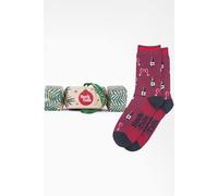 Sock Talk Men's Red Wine Bamboo Socks Christmas Cracker Gift Tree Decoration | Size: 7-11 Sock Talk Multicolor 7-11
