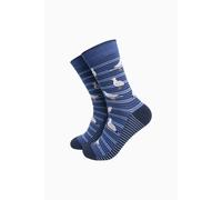 Sock Talk Men's Seagull Stripe Bamboo Socks in Blue | Size: 7-11 Sock Talk Blue 7-11