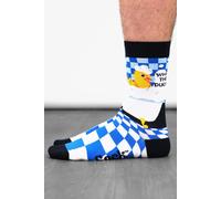 Sock Talk Men's What the Duck Combed Cotton Funny Crew Socks in Blue | Size: 7-11 Sock Talk Blue 7-11