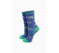 Sock Talk Women's Baby Elephants Bamboo Socks in Blue | Size: 3-7 Sock Talk Blue 3-7