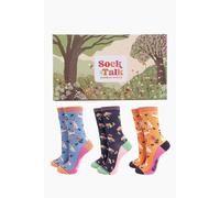Sock Talk Women's Bamboo Socks Gift Box - Rabbits & Flowers | Size: 3-7 Sock Talk Multicolor 3-7