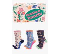 Sock Talk Women's Floral Thank You Bamboo Socks Gift Box | Size: 3-7 Sock Talk Multicolor 3-7