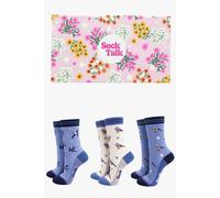 Sock Talk Women's Garden Birds Bamboo Socks Gift Set | Size: 3-7 Sock Talk Multicolor 3-7