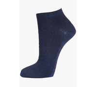 Sock Talk Women's Glitter Anklet Trainer Socks in Blue | Size: 3-7 Sock Talk Blue 3-7