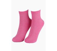 Sock Talk Women's Glitter Anklet Trainer Socks in Pink | Size: 3-7 Sock Talk Pink 3-7