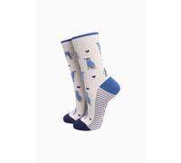 Sock Talk Women's Greyhound Bamboo Fluffy Socks in Cream | Size: 3-7 Sock Talk Cream 3-7