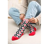Sock Talk Women's Love Heart Diamonds Bamboo Socks in Red | Size: 3-7 Sock Talk Red 3-7