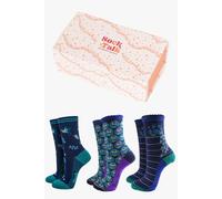 Sock Talk Women's Peacock Kingfisher Birds Bamboo Socks Gift Box | Size: 3-7 Sock Talk Multicolor 3-7