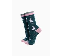 Sock Talk Women's Rabbit Bamboo Fluffy Socks in Forest Green | Size: 3-7 Sock Talk Green 3-7