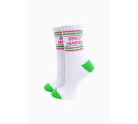 Sock Talk Women's Spicy Margs Novelty Cotton Sports Socks in White | Size: 3-7 Sock Talk White 3-7