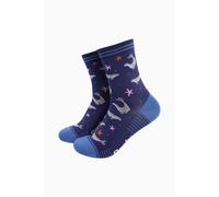 Sock Talk Women's Swimming Seals Bamboo Socks in Navy Blue | Size: 3-7 Sock Talk Navy 3-7
