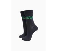 Sock Talk Women's Totally Wicked Combed Cotton Glitter Socks in Black | Size: 3-7 Sock Talk Black 3-7