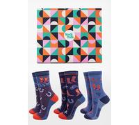 Sock Talk Women's Wild West Cowboy Bamboo Socks Gift Box | Size: 3-7 Sock Talk Multicolor 3-7