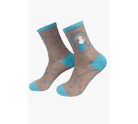 Sock Talk Women's Womens Bamboo Socks Capricorn Horoscope Starsign Zodiac Constellation Ankle Socks in Beige | Size: 3-7 Sock Talk Beige 3-7