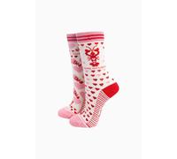Sock Talk Women's You're My Lobster Combed Cotton Odd Socks in Pink in Light Pink | Size: 3-7 Sock Talk Light Pink 3-7
