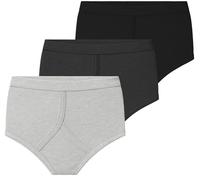 SOCK-TEC Men's Grey Y Fronts Interlock Boxer Briefs 100% Cotton Underwear Traditional Brief Y-Front Underpants Pack Of 3 - Sizes S-XXL (UK, Alpha, XXL, Regular, Regular, Grey's)