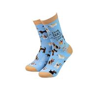 Sock Therapy Men's Novelty Bamboo Socks, 1 Pair, Black/White, UK 4-7, 'I Love Dogs' Pattern, 75% Viscose/24% Nylon/1% Elastane, Adult, 23cm Height