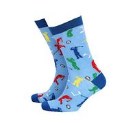 Sock Therapy Mens Novelty Funky Pattern Colorful Fun Dress Socks Smart Design Animal Print Comfortable Breathable Socks Non Slip Great Gift - Golf