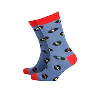 Sock Therapy Men's Novelty Socks, 1 Pair, Beard Pattern, Bamboo Viscose Blend, UK Size 8-11, EU 40-46, 23cm Height, Natural Sustainable