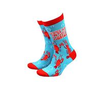 Sock Therapy Men's Novelty Socks, 1 Pair, Lobster Pattern, Bamboo Viscose Blend, UK Size 8-11, EU 40-46, 23cm Height, Sustainable, Soft, Gift