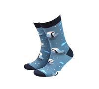 Sock Therapy Men's Novelty Socks, 1 Pair, Moonlight Nessie Pattern, 75% Bamboo Viscose/24% Nylon/1% Elastane, UK Size 8-11, 23cm Height, Sustainable Comfort