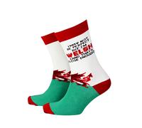 Sock Therapy Mens Novelty Socks Funky Pattern Colorful Socks Smart Design Animal Print Comfortable Breathable Socks Non Slip Great Gift - I'm Welsh