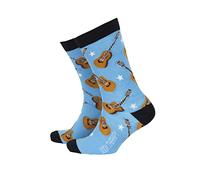Sock Therapy Mens Novelty Socks Therapy Funky Pattern Colorful Fun Dress Smart Design Animal Print Comfortable Breathable Non Slip Great Gift - Acoustic Guitar Socks