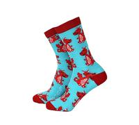 Sock Therapy Womens Novelty Colorful Bamboo Socks Smart Design Animal Print Comfortable Breathable Socks Non Slip Great Gift - Welsh Baby Dragons Socks