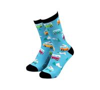 Sock Therapy Women's Novelty Socks, 1 Pair, Camper Van Pattern, Bamboo Viscose Blend, UK 4-7, EU 36-41, 23cm Height, Sustainable, Soft