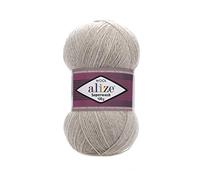 Sock Yarn by Alize Superwash 4ply 100g 75% Wool/25% Nylon Self Patterning Shade 152 Light Beige