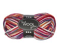 Sock Yarn, L: 200 m, blue/red harmony, 50 g