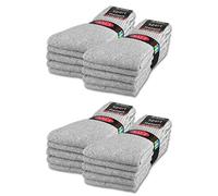 sockenkauf24 10 | 20 | 30 Pairs Crew Socks Sports Tennis Socks for Women & Men in 5 Colours - Sizes 35-50 available (UK 6-8 | EU 39-42, 20 Pairs | Light grey)
