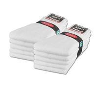 sockenkauf24 10 | 20 | 30 Pairs Crew Socks Sports Tennis Socks for Women & Men in 5 Colours - Sizes 35-50 available (UK 6-8 | EU 39-42, 10 Pairs | White)