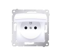 SOCKET 1X Z/U WITH FLAPS IP44 Z PREMIUM 54 DGZ1BUZ.01/11