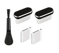 Socket - 2 Piece Protective Plug Set with Cleaning Brush and Anti-lost Accessories, Port Protector for Smartphone, Tablet, Office, Home, Travel and Outdoor Activities