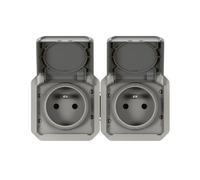 Socket 2x2P+Z Horizontal 16A-250V NEW PLEXO 55 069562L