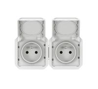 Socket 2x2P+Z Horizontal 16A-250V NEW PLEXO 55 069642L