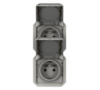 Socket 2x2P+Z Vertical 16A-250V NEW PLEXO 55 069563L