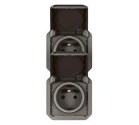 Socket 2x2P+Z Vertical 16A-250V NEW PLEXO 55 069843L