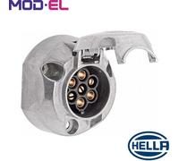 HELLA 8JB 001 941-002 Socket - 7-pin connector - Tin Bronze - Metal Housing - DIN / ISO: 1724 - Quantity: 25