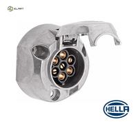 HELLA 8JB 001 941-002 Socket - 7-pin connector - Tin Bronze - Metal Housing - DIN / ISO: 1724 - Quantity: 25