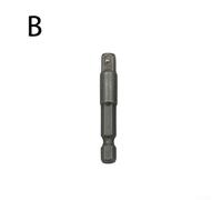 Socket Adapter Set with Hex Shank Extension for Wrench and Drill, /4 Inch Drive, 50mm Length, Chrome Vanadium Steel, or 3 Piece(B)