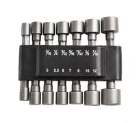 Socket Bit Set with Inner Hexagonal Wrench and Extension Rod for Quick Change 1/4 Inch Hex Shanks Compatible with Pneumatic Wrench, Drill and Driver (14pcs)