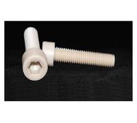 Socket Cap Screws, M2.5 M3 M4 PEEK Hex Screw Plastic Cylindrical Head Screws Bolts DIN912, 20pcs,(M3 X 25)