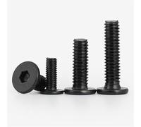 Socket Cap Screws, M3 M4 M5 M6 M8 Black Carbon Steel CM Large Flat Hex Hexagon Screw Furniture Connector Joint Bolt, 10pcs,(M6 x 8mm)