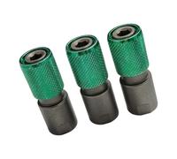 Socket Conversion Adapter Pack, Carbon Steel 3 Piece 1/4 Shank, Metric 3/8 1/2 Thread Choices for Hand Drill Grinder Maintenance Assembly Tasks